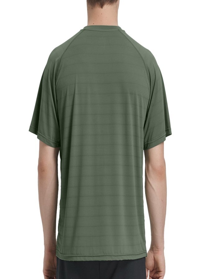 Riverruns Fishing Shirt for Men Short Sleeve UPF 50+ Sun Protection Swim T-Shirt Rash Guard Water Beach Tee(Green, XL) - Image 2